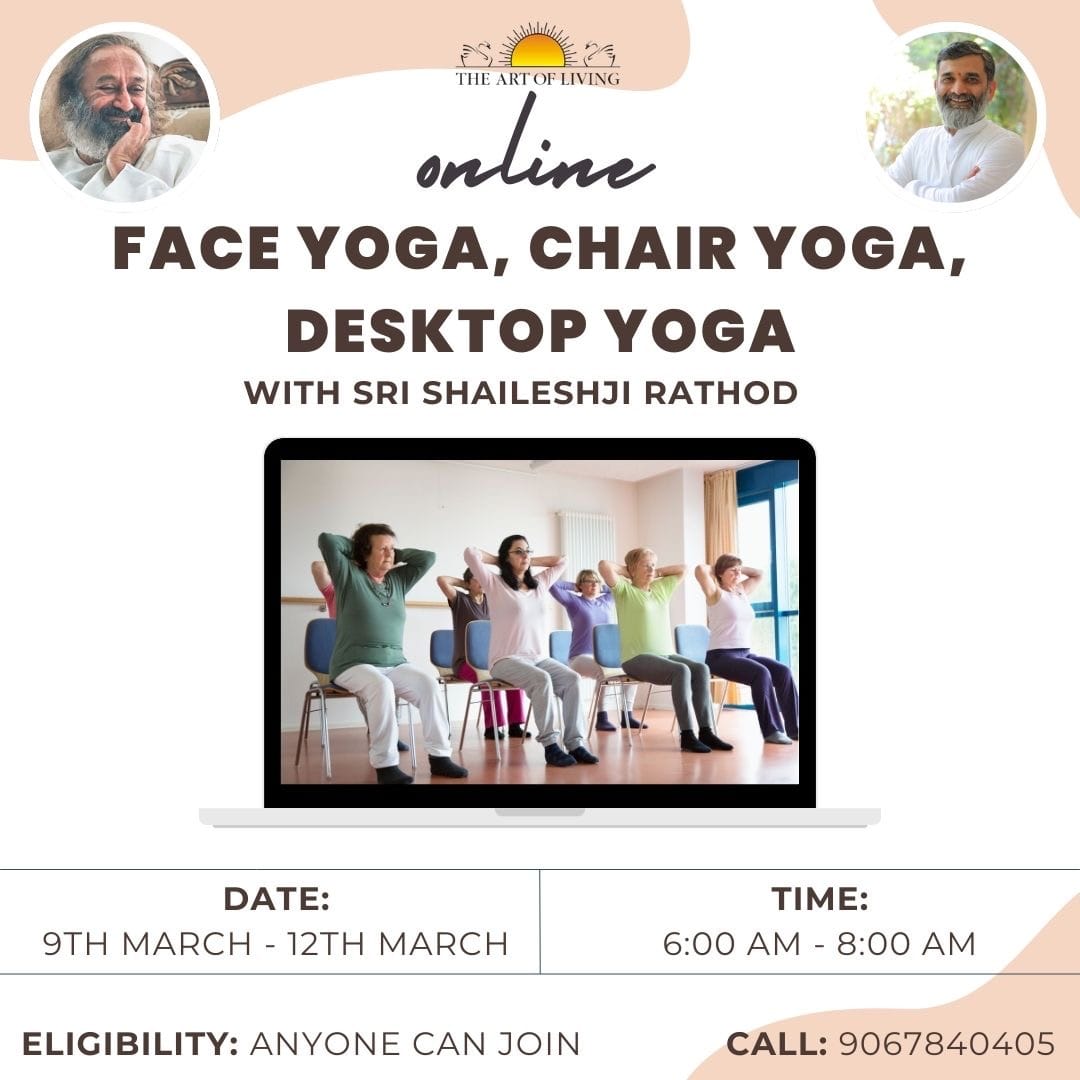 FACE YOGA, CHAIR YOGA and DESKTOP YOGA